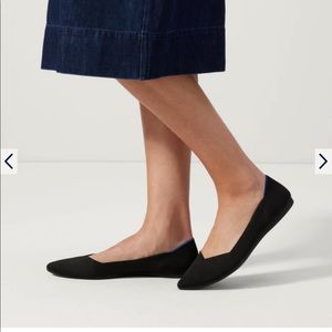 Rothy’s The Point flat with pointed toe in Black Solid—Excellent condition!